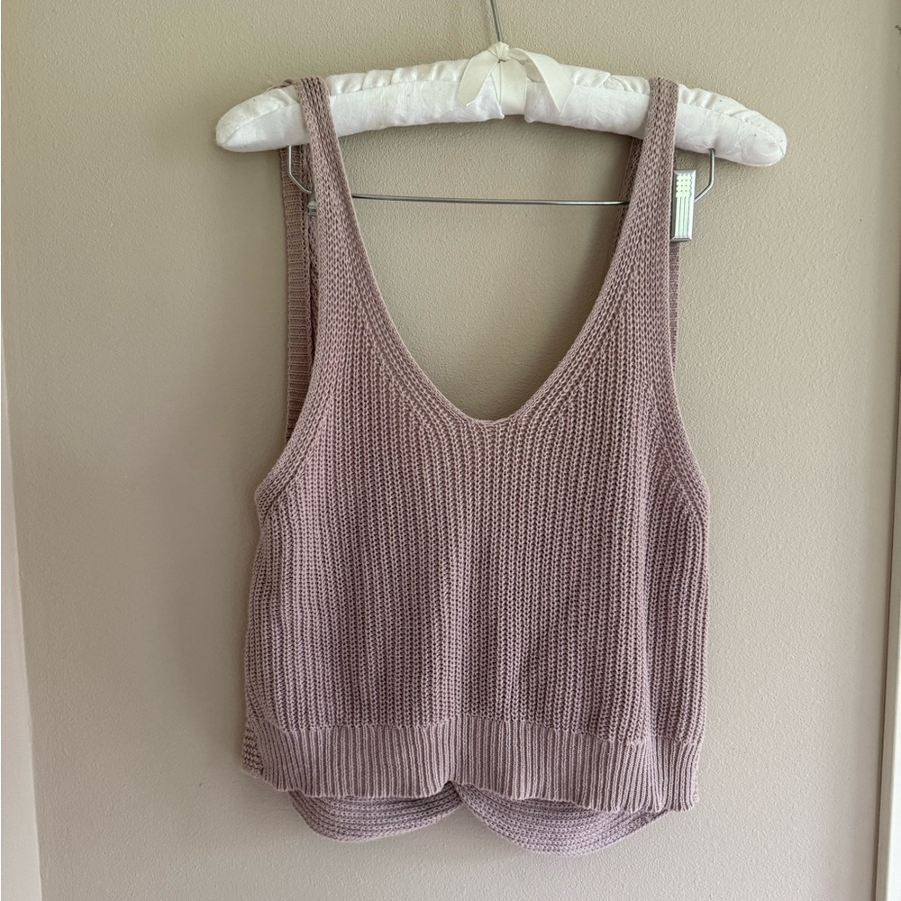 LULUS Women's Mauve Knit Tank Top